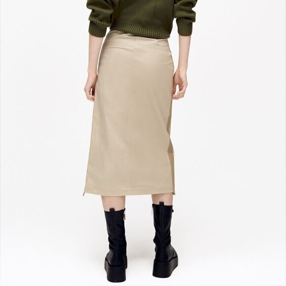 Zara STRAIGHT CUT MIDI SKIRT - Picture 6 of 9